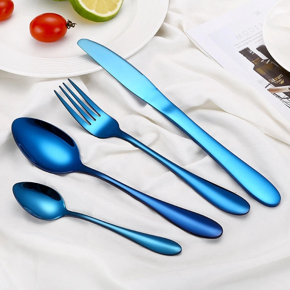 Stainless Steel Upscale Dinnerware Silver Cutlery Fork Teaspoon