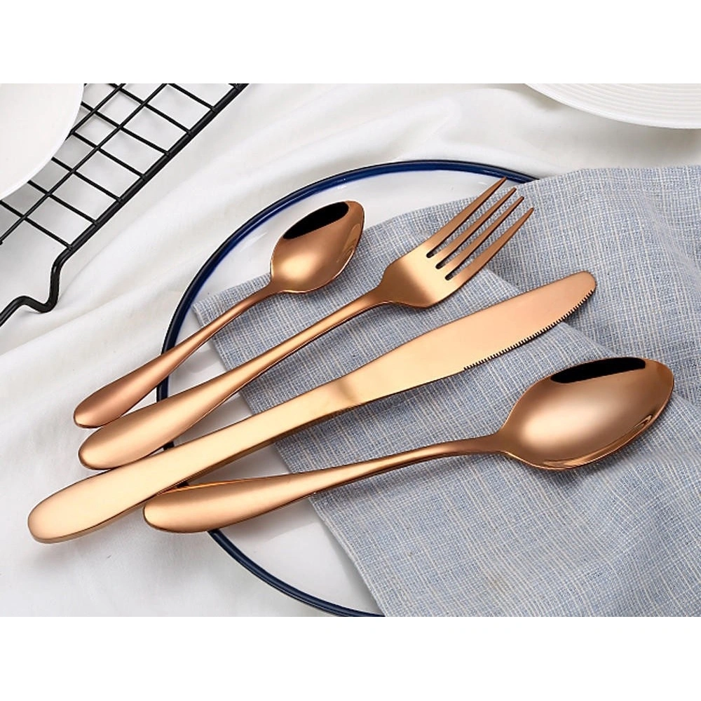 Stainless Steel Upscale Dinnerware Silver Cutlery Fork Teaspoon