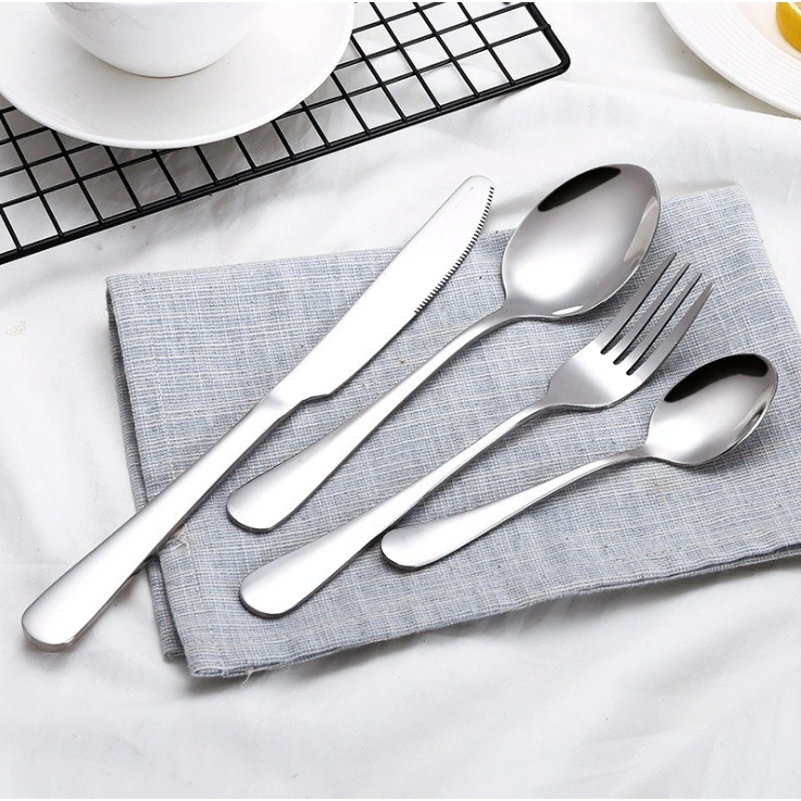 Stainless Steel Upscale Dinnerware Silver Cutlery Fork Teaspoon