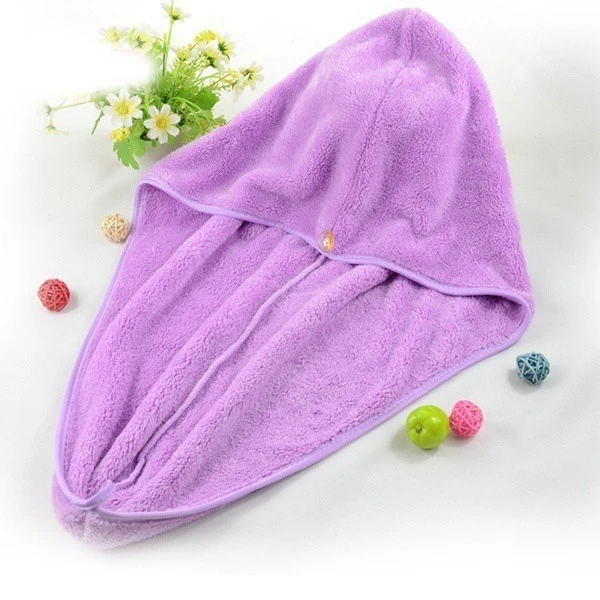 Strong Water Absorbing Microfiber Dry Hair Towel(purple)