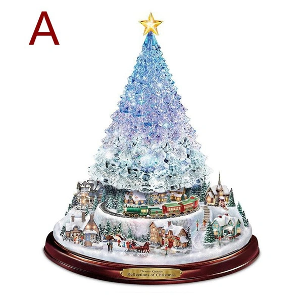 20x30cm Christmas Tree Crystal Tree Christmas Sticker Ornaments Window Glass Decoration Waterpr