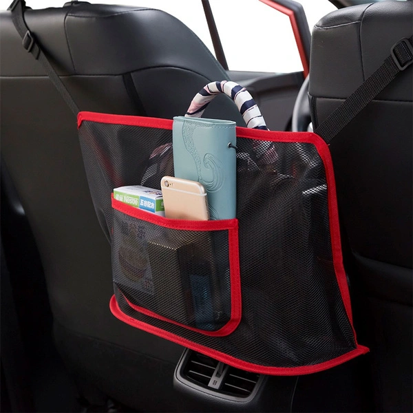 New Car Net Pocket Handbag Holder for Handbag Bag Documents Phone Valuable Items red