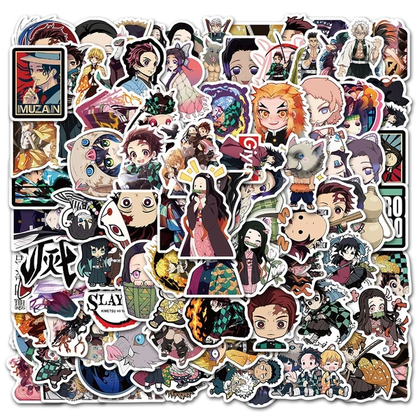 100Pcs Classic Anime Collection Stickers, Waterproof Stickers for Skateboard Laptop Luggage