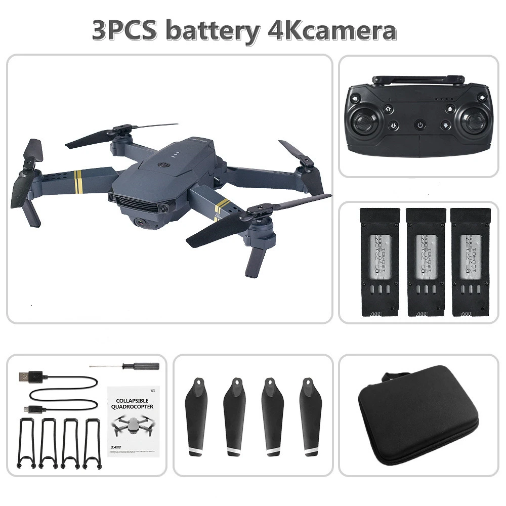 2021 New Professional 1080P/4096P 4K HD Camera Folding Drone Wireless Wifi Drone