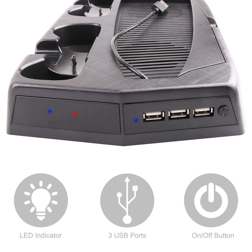 PS5 Host Multi-function Charging Cooling Fan Base + Storage Tray Bracket PS5 Handle Base Charge