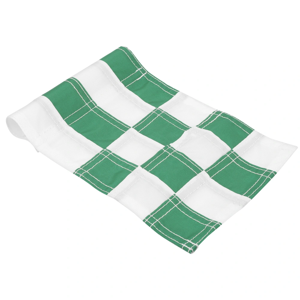 Checkered Golf Hole Pole Cup Flags Golf Backyard Practice Putting Green Flags Flagsticks(Green）