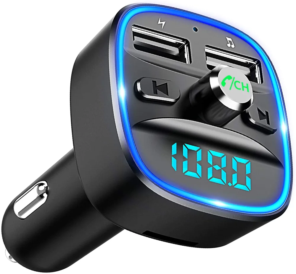 T25 Bluetooth FM Transmitter, Bluetooth MP3 Player Wireless Radio Adapter Kit Car charger QC 3.