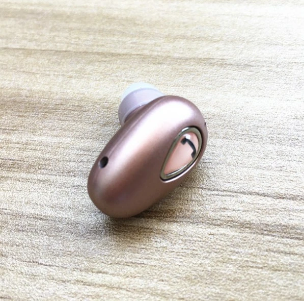 Wireless Bluetooth Earphone Mini Invisible In-Ear Sports Earbuds with Microphone Rose gold