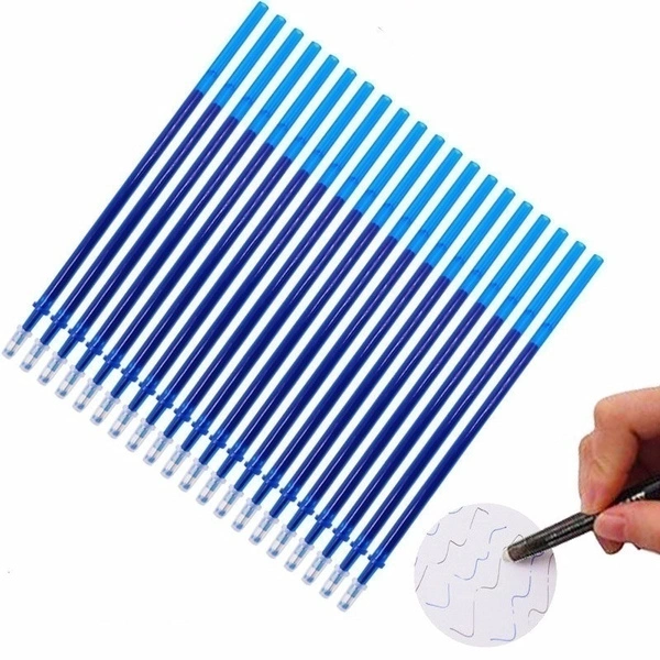 Gel Pen 0.5mm Erasable Writing Tool School Stationery Office (30*Black Refill Rod+2*Black Pen)