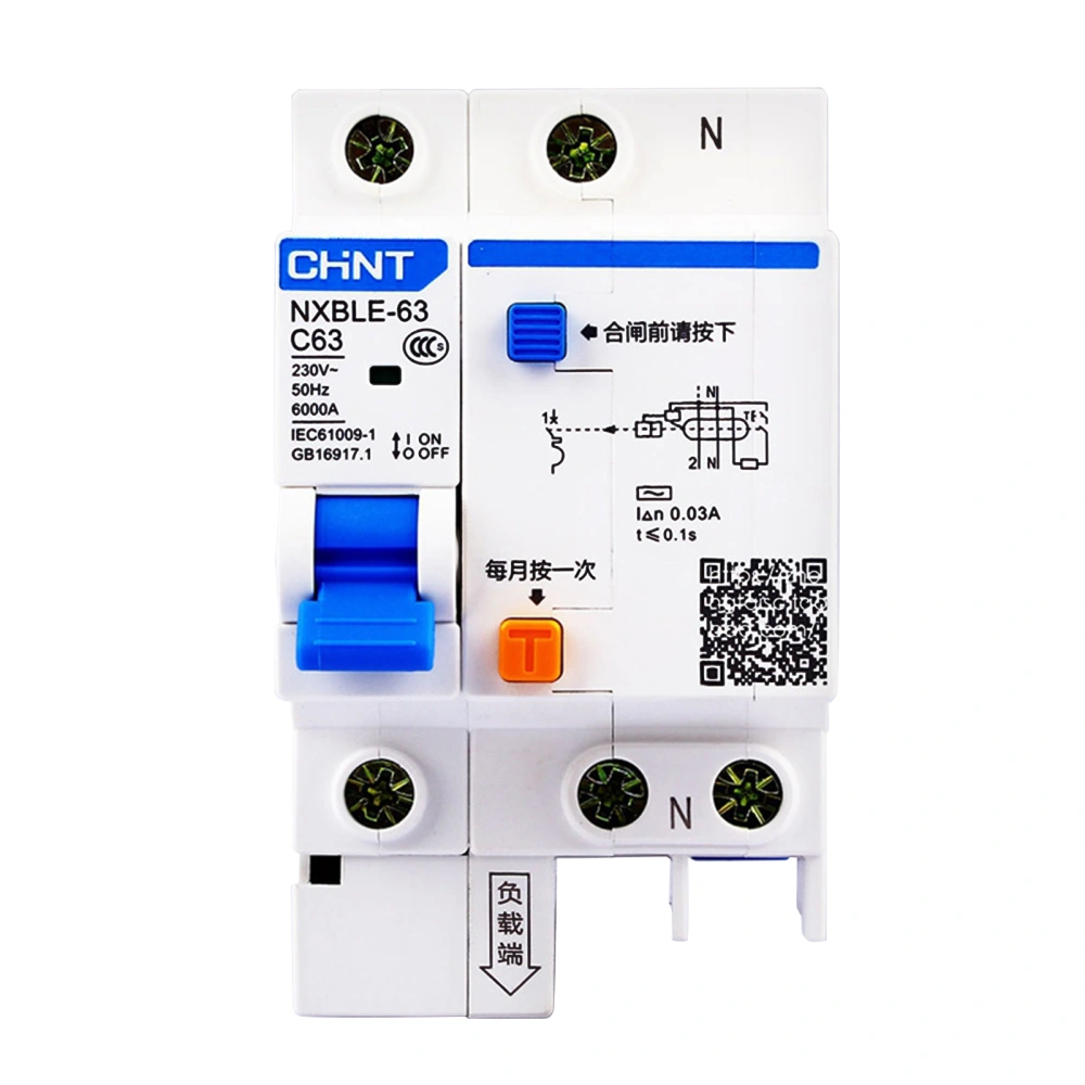 CHINT NXBLE-63 1P+N 300MA 6KA 40A C type residual current operated circuit-breaker