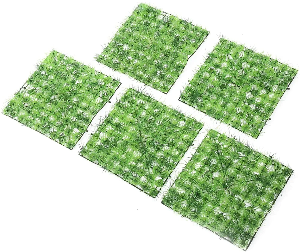 5PCS Artificial Plant Wall Simulation Grass Lawn for Indoor Outdoor Background Decoration