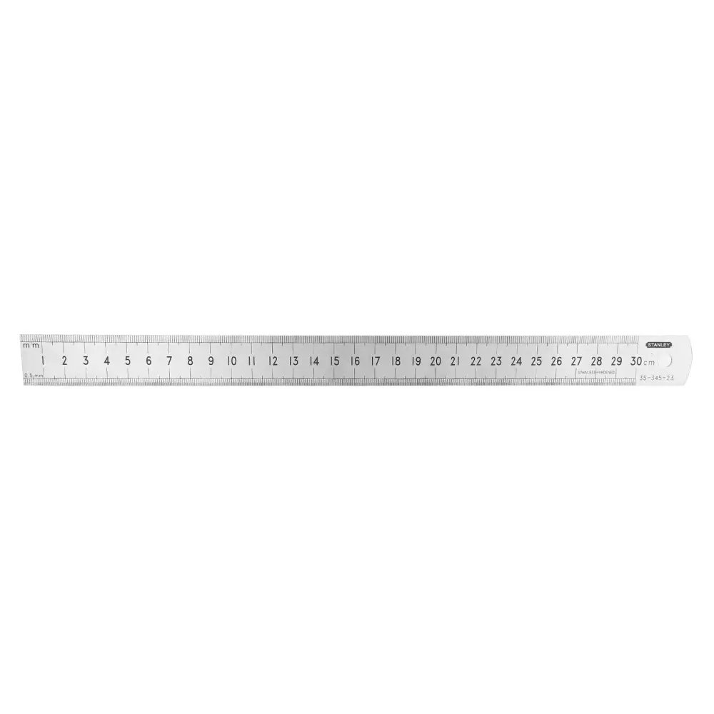 Stanley Steel Ruler 30cm Double-sided Metric System Rulers Precision Measuring Hand Tool