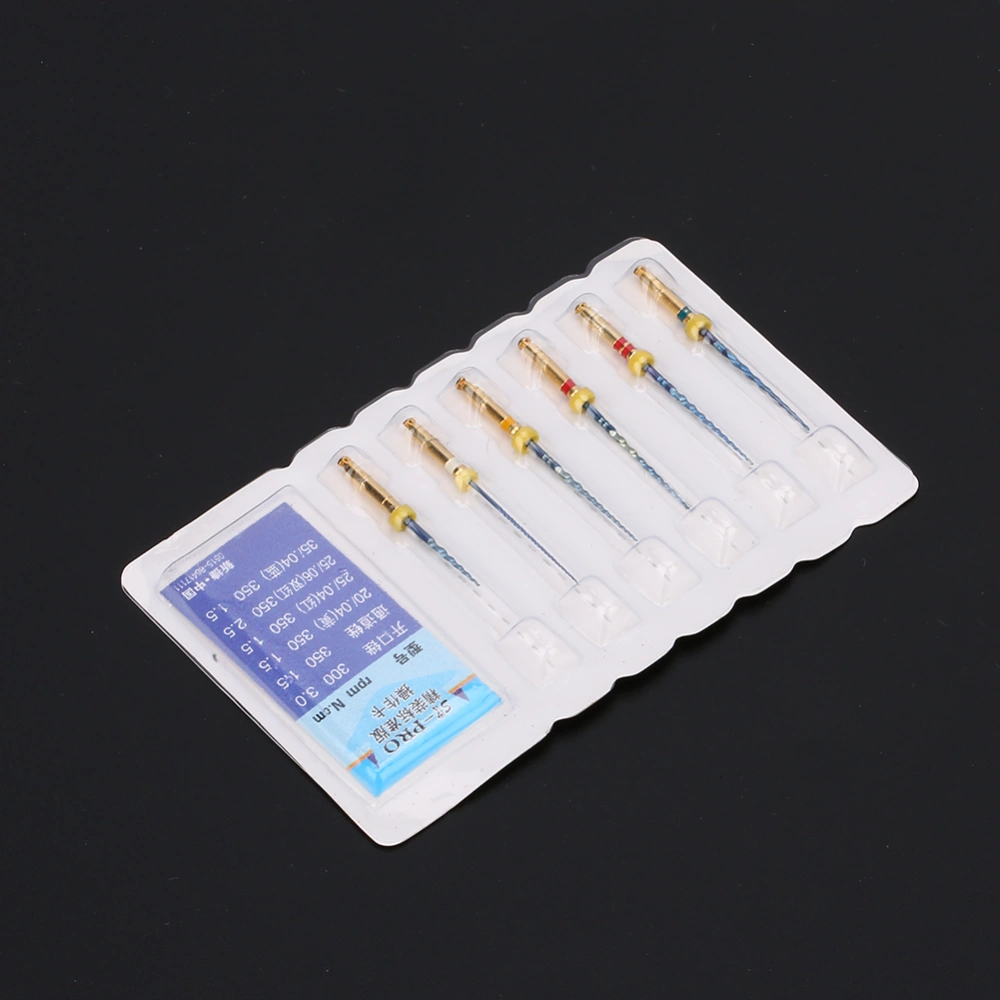 6Pcs Professional Dental Root Canal Niti File Endodontic Needles Dental Instrument(25mm)