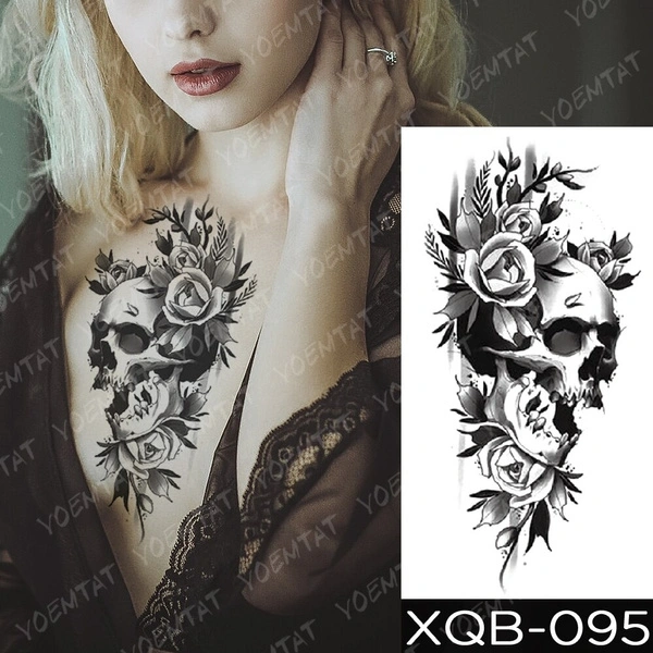 Tattoo Sticker Waterproof Temporary Tattoos Realistic Body Art Fake Tattoo for Adults (095)