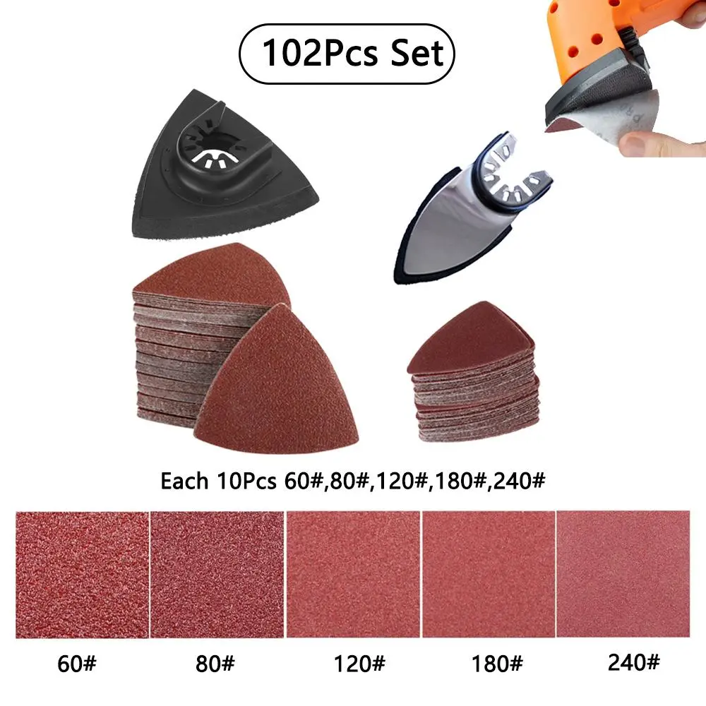 102 pcs Oscillating Multi Tool Sanding Pads Accessories Kits Compatible with Bosch, Chicago