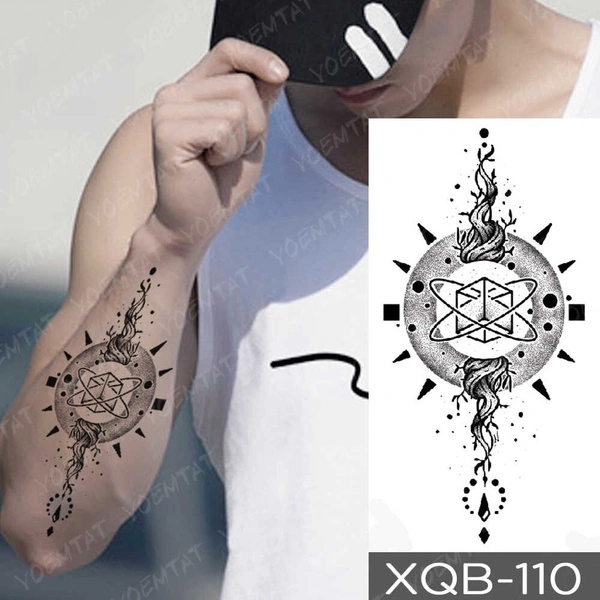 Tattoo Sticker Waterproof Temporary Tattoos Realistic Body Art Fake Tattoo for Adults (110)