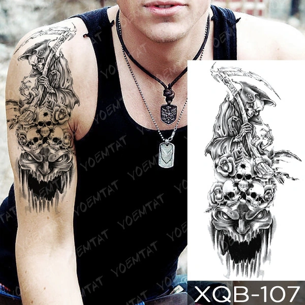 Tattoo Sticker Waterproof Temporary Tattoos Realistic Body Art Fake Tattoo for Adults (107)