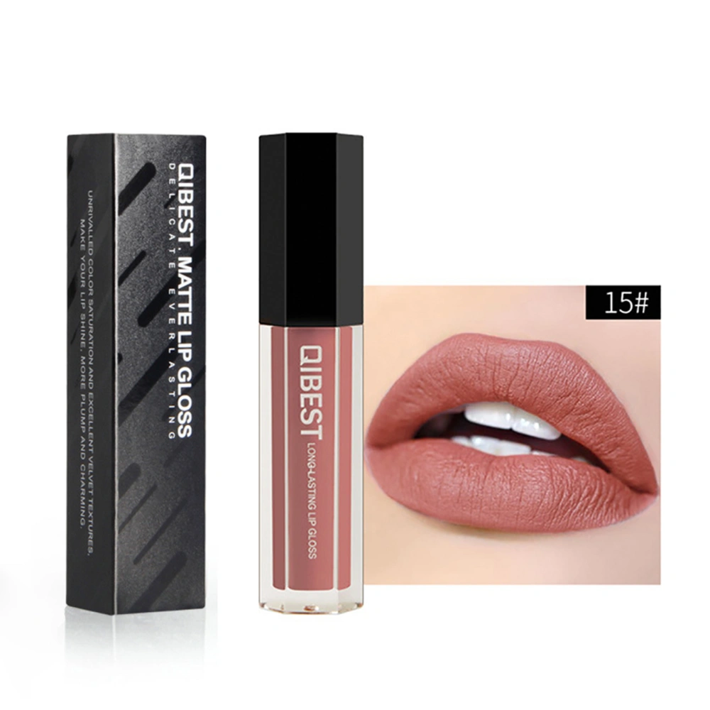 Nutritious Lasting Lip gloss Matte Liquid Sexy Color 4g Lip Makeup F18013(15#)