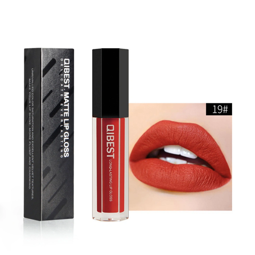 Nutritious Lasting Lip gloss Matte Liquid Sexy Color 4g Lip Makeup F18013(19#)