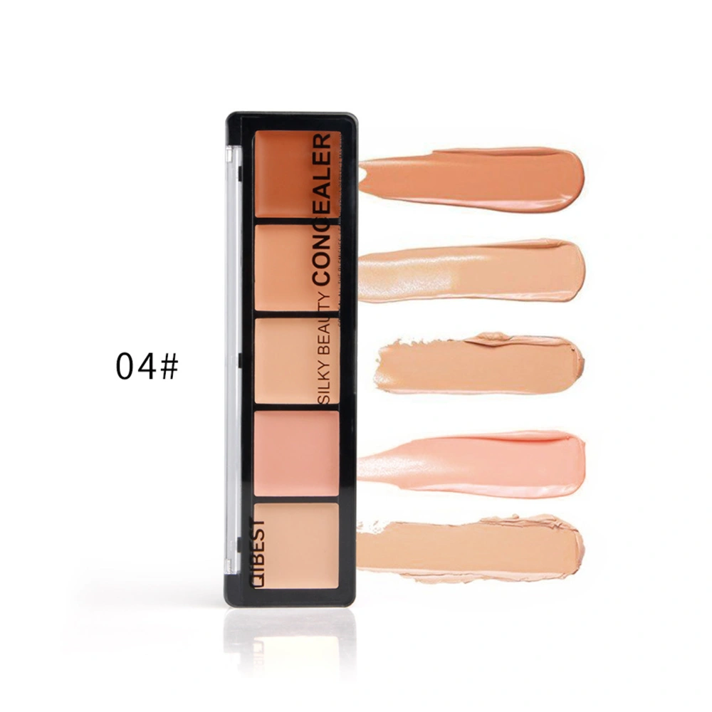 QIBEST 5-colour concealer, highlighter, moisturiser and acne concealer   （4#）