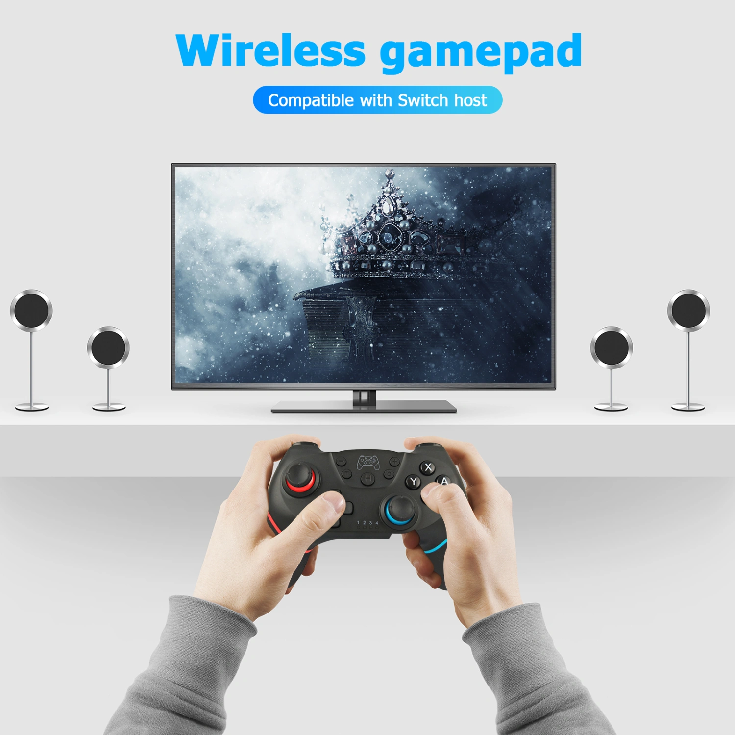 Ns Switch Pro Controller, Up To 20h Battery Life, 6-Axis Echt Power Switch Lite Wireless Grip