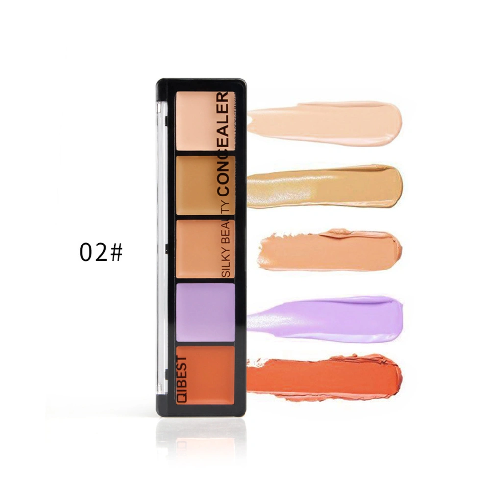 QIBEST 5-colour concealer, highlighter, moisturiser and acne concealer   （2#）