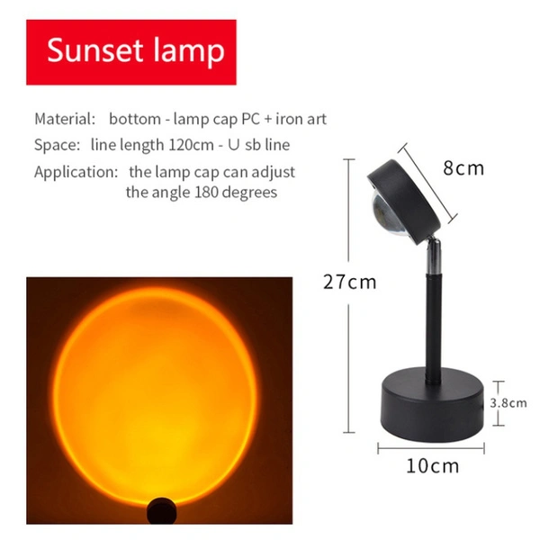 Sunset Projection Night Lights Live Broadcast Background Projector (Sun)