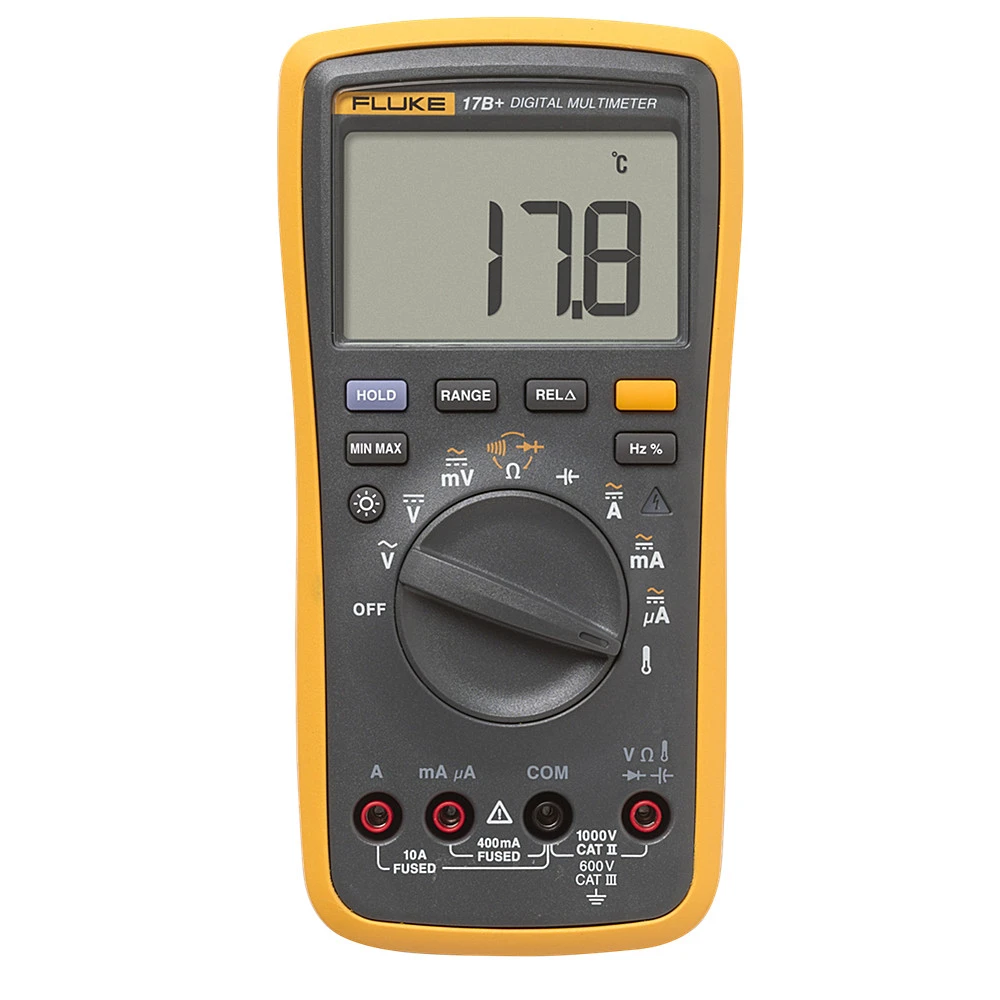 Fluke F17B+ Digital Multimeter Automatic Range Voltage Current Capacitance Tester w/Backlight