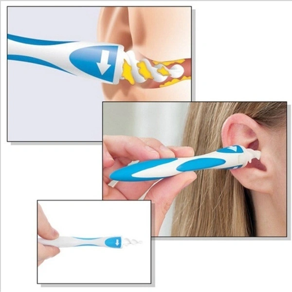 Cozy Smart Silicone Ear Washer Replaceable Heads Spiral Ear Picker Cleaning Spoon