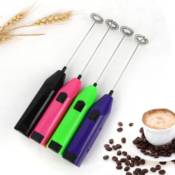 1PC Egg Beater Handheld Electric Frother Goat Milk Coffee Blender Frother (Pink)