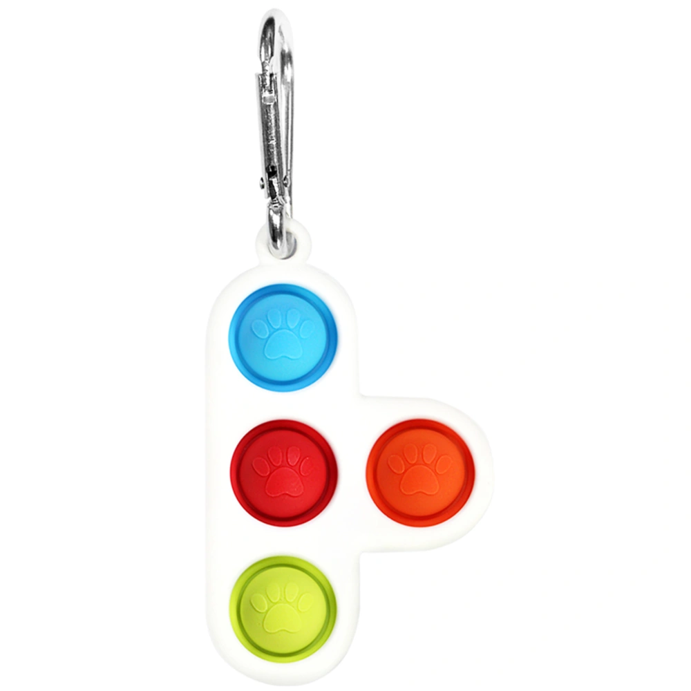 Tetris decompression cube silicone button keychain(T)