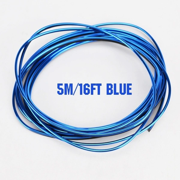 New Design 5M LOT Car DIY Interior Trim Strip Sticker With 5 Colors Vent Decoration(Blue)