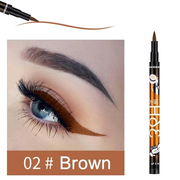 High Quality Waterproof Black Eyeliner Liquid Make Up Beauty Comestics Eye Liner Pen (Brown)