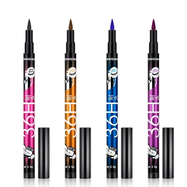 High Quality Waterproof Black Eyeliner Liquid Make Up Beauty Comestics Eye Liner Pen (Purple)