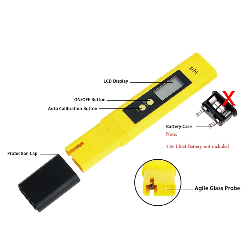 Digital LCD PH Meter Pen Aquarium Pool Water Automatic Calibration Water Quality Purity Tester