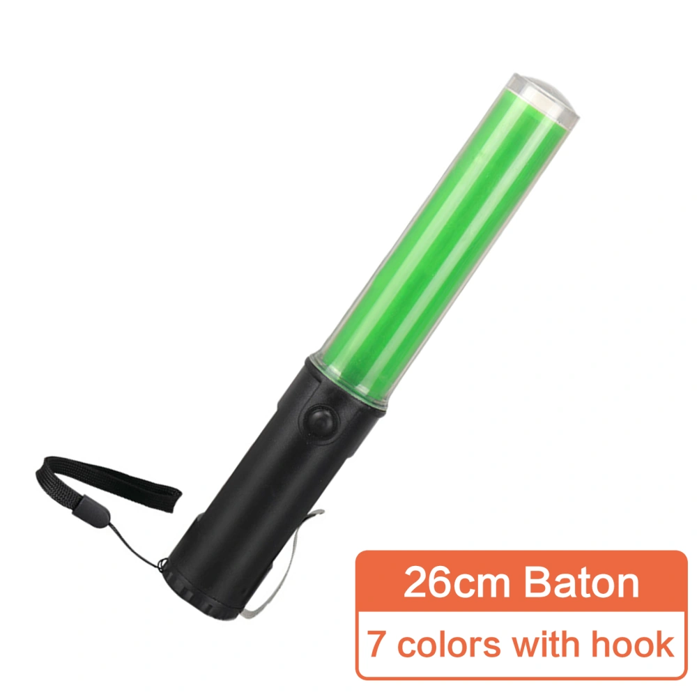 26cm Traffic Baton LED Safety Command Warning Stick Fire Control Fluorescent Rod (Green)