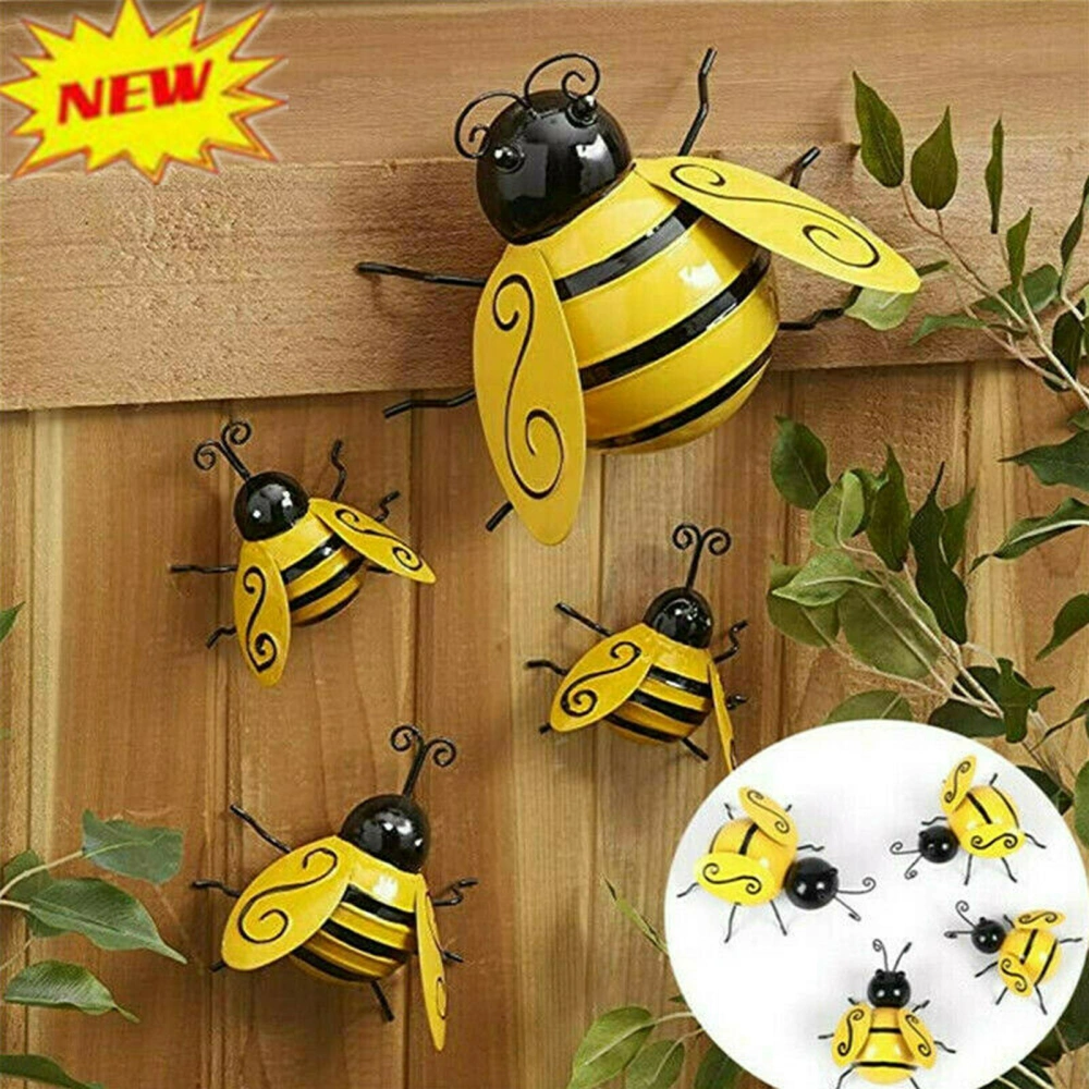 Bee Figurines Collection Decorative Garden Lawn Ornaments Miniatures Home Decor