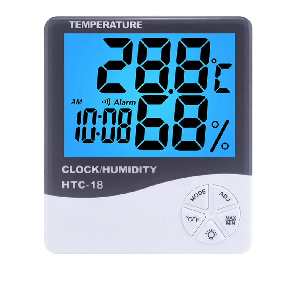 Digital Temperature Humidity Meter Backlight Home Electronic Hygrometer Thermometer (HTC-18)