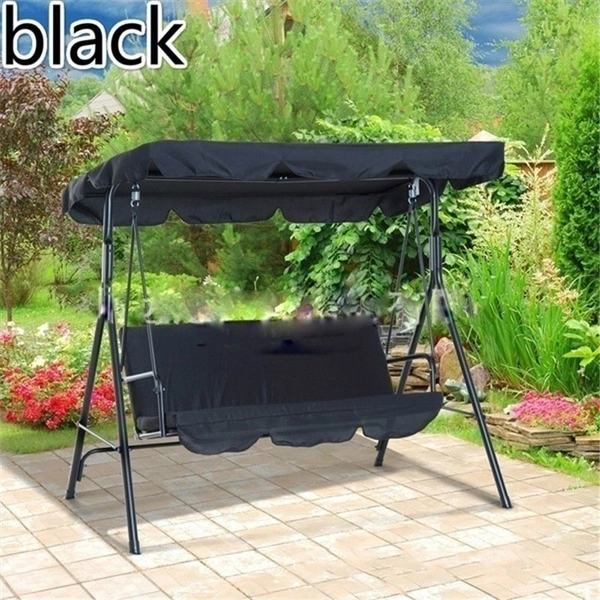 UV Resistant Rainproof Garden Replacement Canopy Cover for Patio Outdoor (Black)