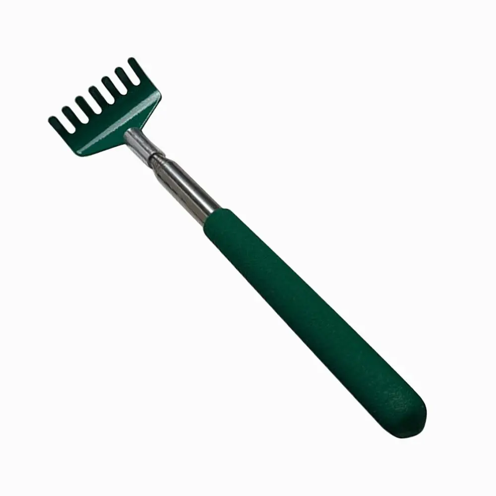 Retractable Back Scratcher stainless steel Telescopic Flexible Itch Massager (Green)