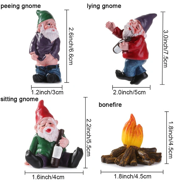 Gift Drunk  Elves Funny Elf Moss Terrarium Ornaments Micro Fairy Garden (Little Solution Dwarf)