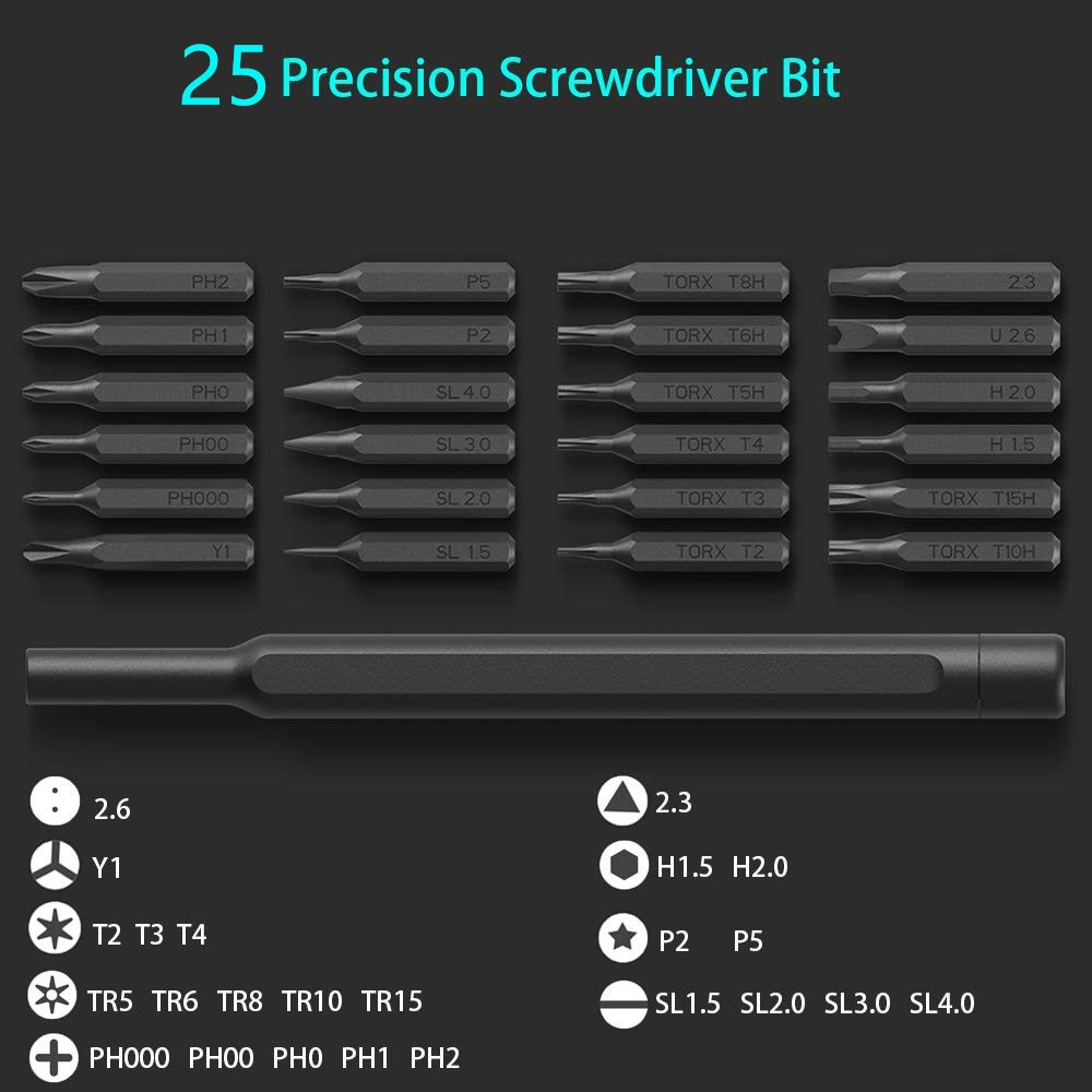 24 in 1 Screwdriver Kit Precision Magnetic Bits DIY Detachable Screw Driver Set Repair Tools