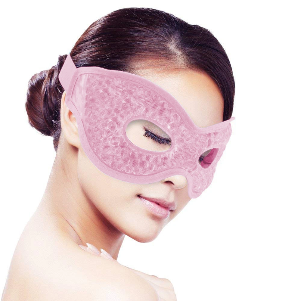 Gel Eye Mask Hot Cold Compress Pack Eye Therapy Cooling Eye Mask for Puffy Eyes (Pink)