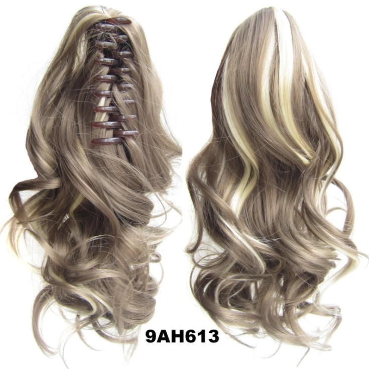 Women Claw Clip on Ponytail Long Curly Hair Extension Synthetic Ponytail Hair Hairpiece(9AH613)