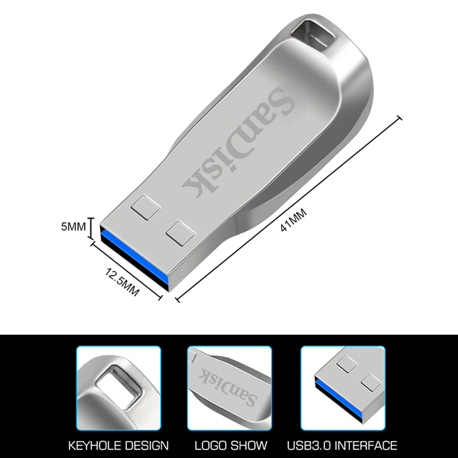 Mini USB Flash Drive 2TB Pendrive U Disk Memory Stick Gift for SanDisk (2TB)