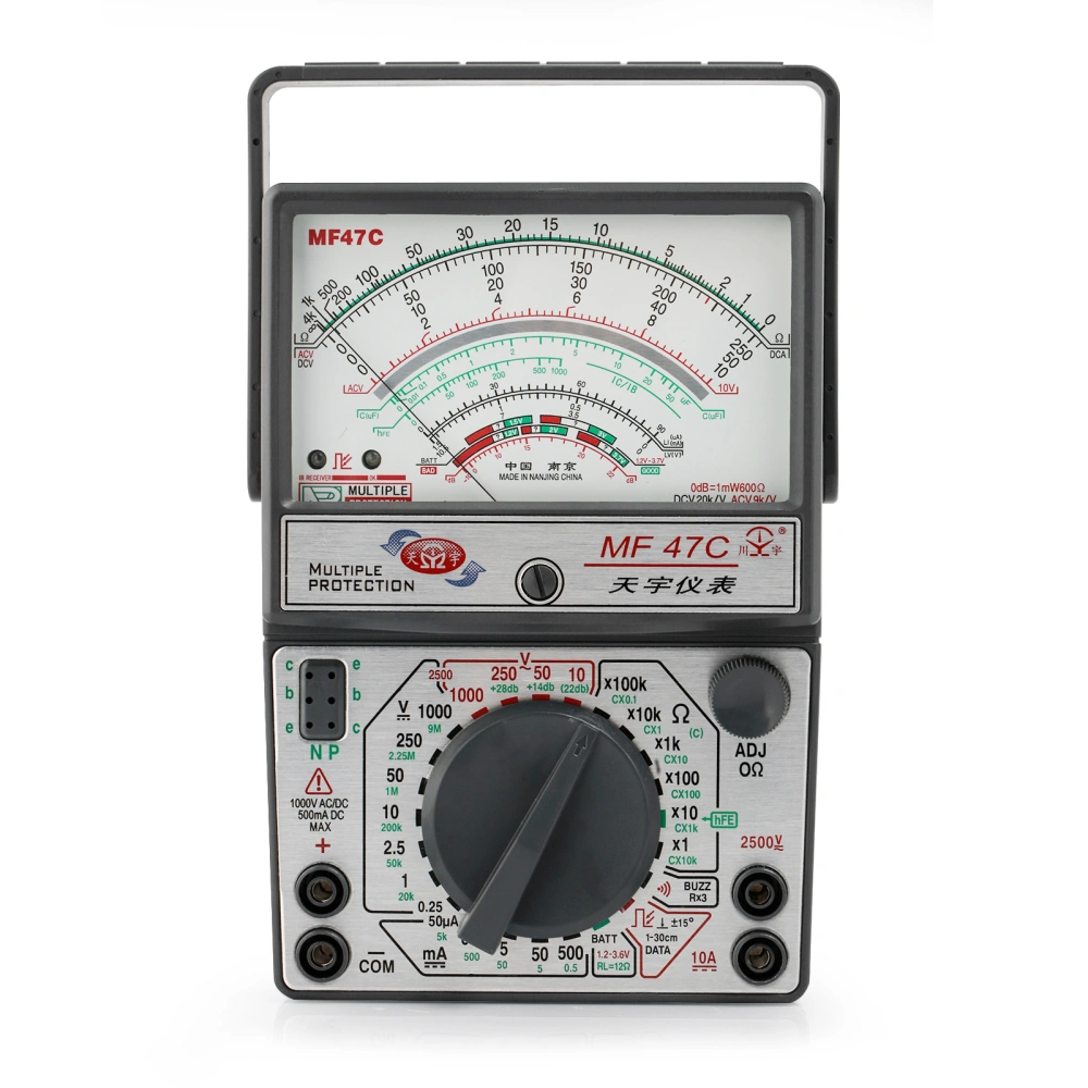 MF47 AC/DC Analog Display Pointer Multimeter Voltage Current Resistance Capacitance Tester