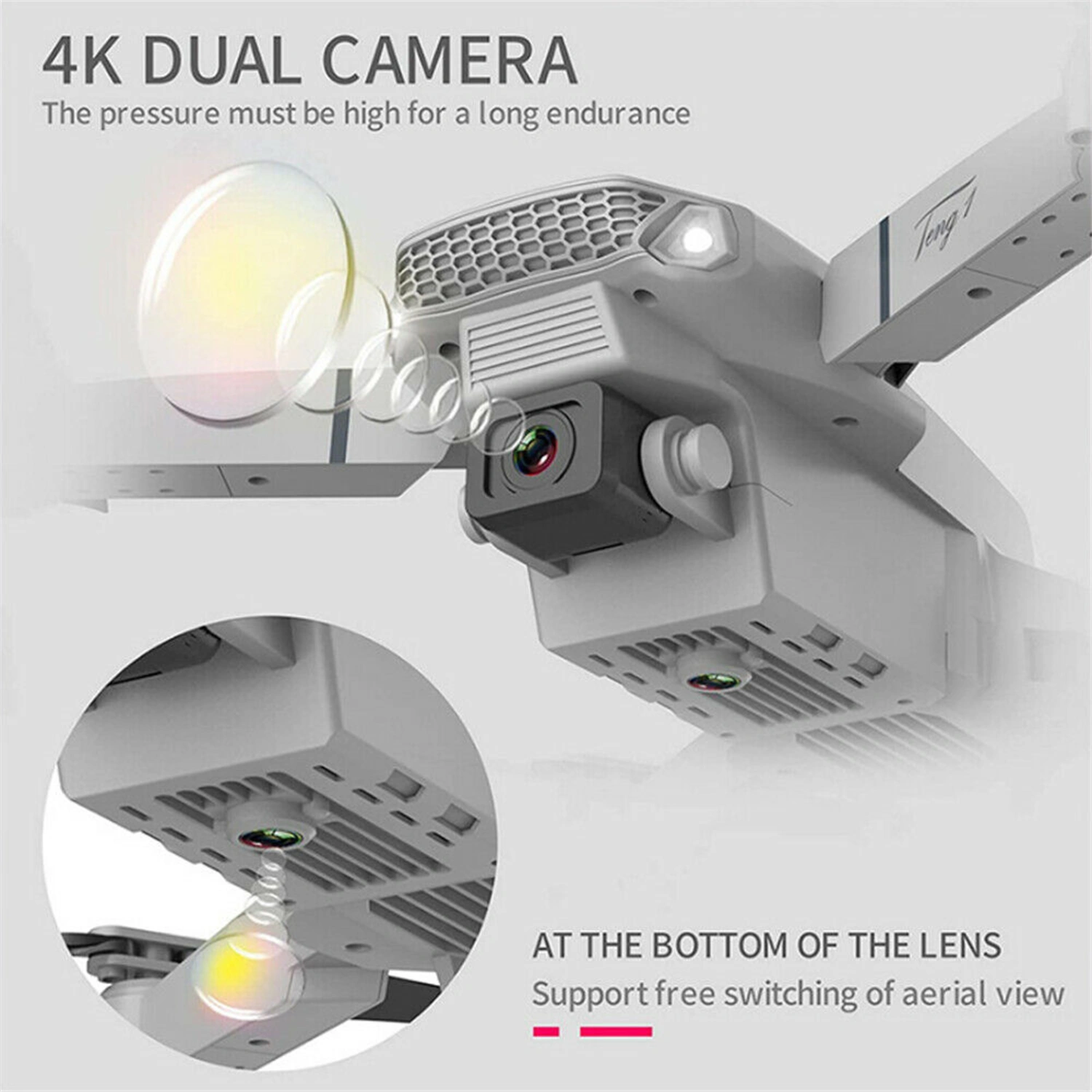 E88pro RC Drone 4K HD Dual Camera Wide-Angle Visual Positioning WiFi FPV Foldable Quadcopter
