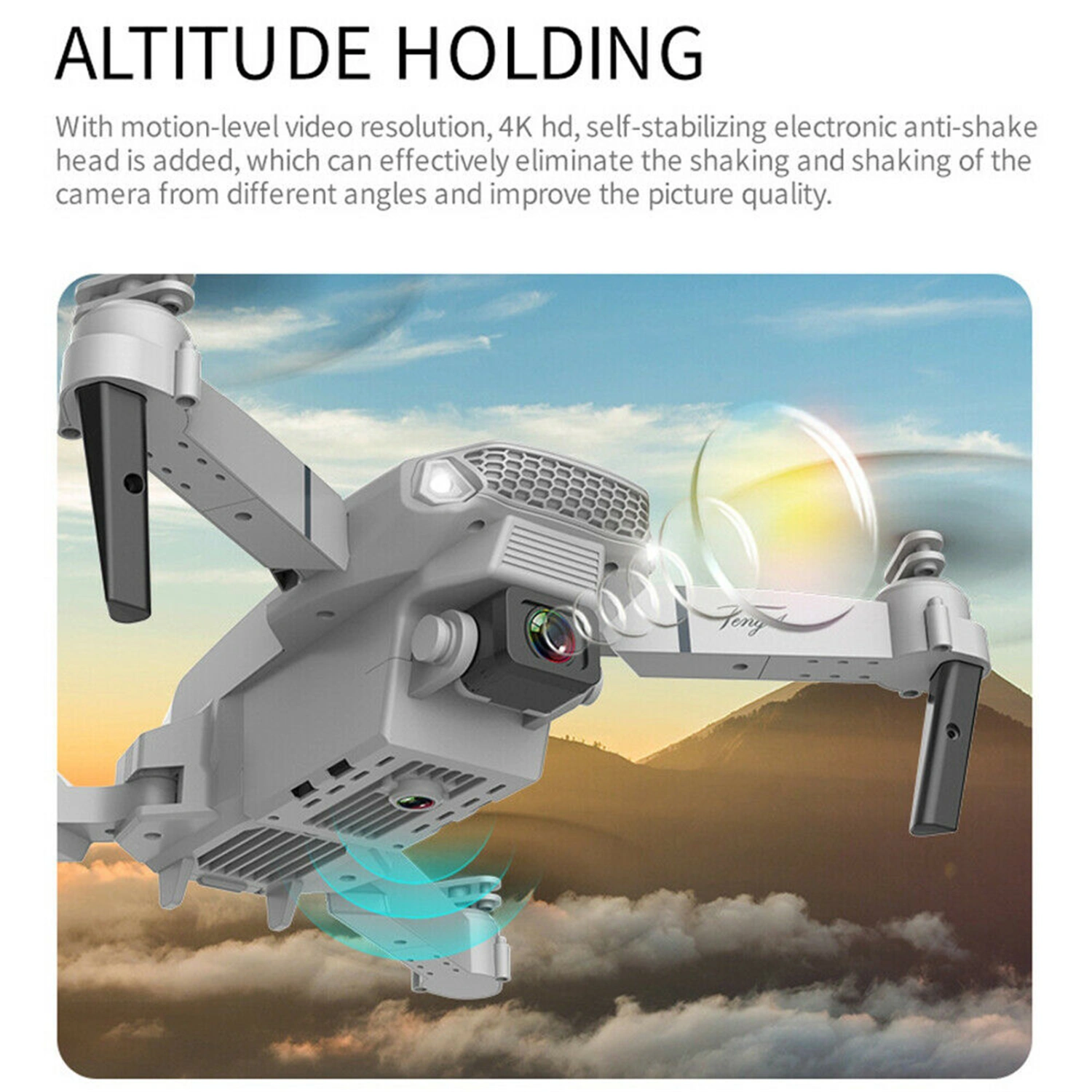 E88pro RC Drone 4K HD Dual Camera Wide-Angle Visual Positioning WiFi FPV Foldable Quadcopter