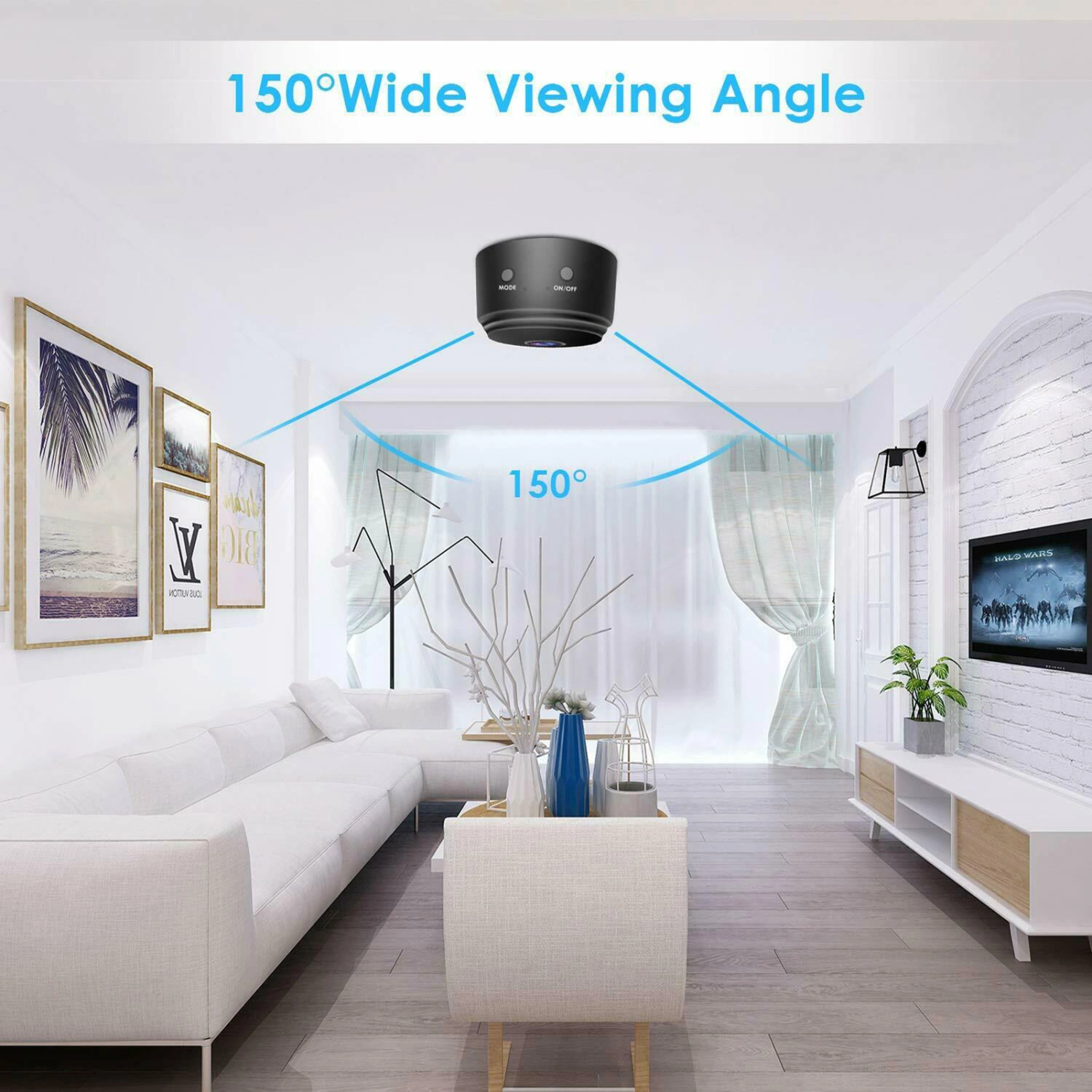 A9 HD 1080P Mini WiFi IP Camera Wireless Indoor Outdoor CCTV Smart Home Security IR Cam (White)