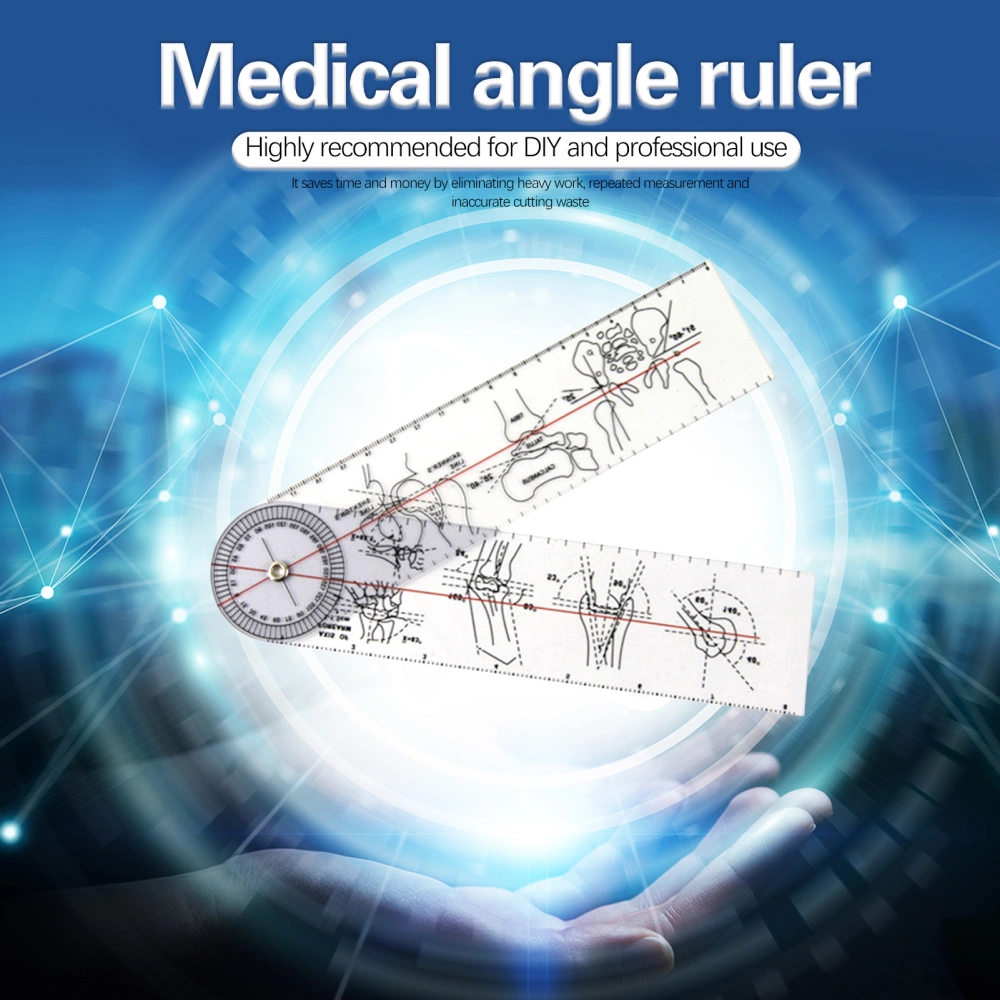 15cm Spinal Goniometer Medical Protractor Angle Ruler Joint Orthopedics Tool Measuring Device